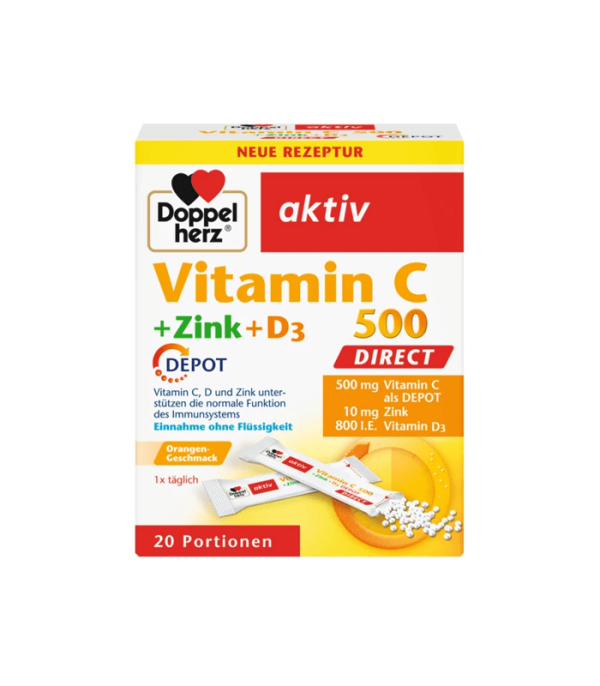 DOPPEL HERZ AKTIV VITAMIN C 500 + ZN DEPO A 20