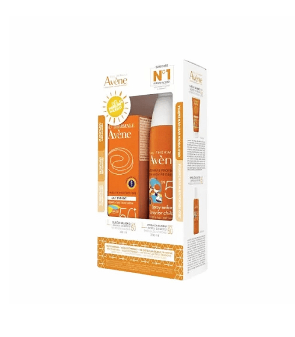 AVENE SUN PROMO PAKET SPREJ ZA DJECU SPF50+ DJEČIJE MLIJEKO NA POKLON