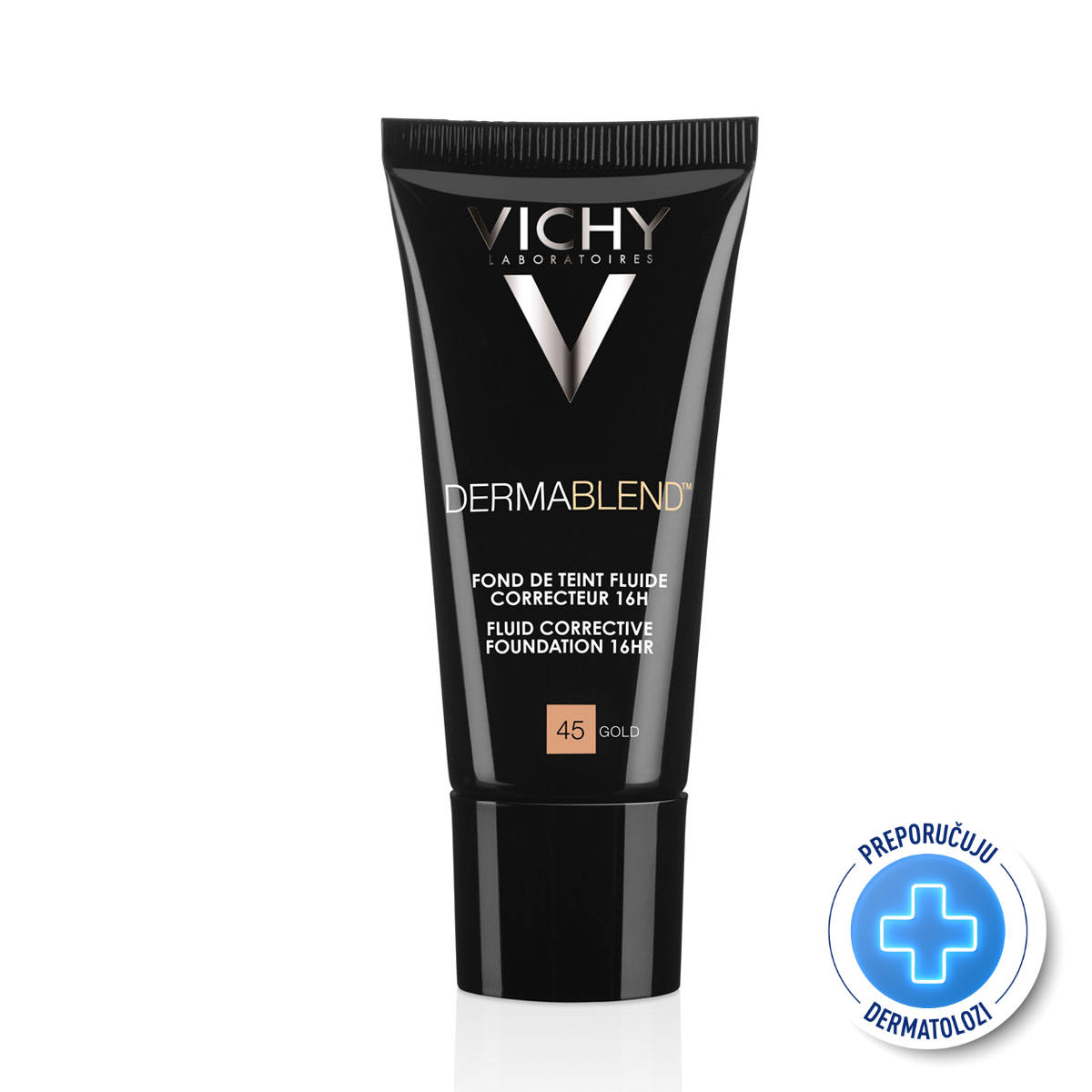 3337871316624_1-1.jpg VICHY DERMABLEND Tekući puder za korekciju neujednačene boje kože SPF28, 30 ml, 45 Gold - Image 1