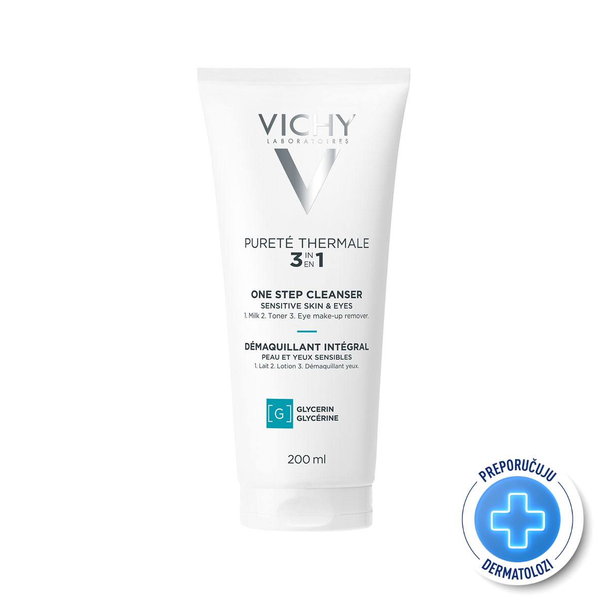 3337871319144_1-1.jpg VICHY PURETÉ THERMALE 3u1: integralno sredstvo za uklanjanje šminke s osjetljive kože i očiju, 200 ml - Image 1