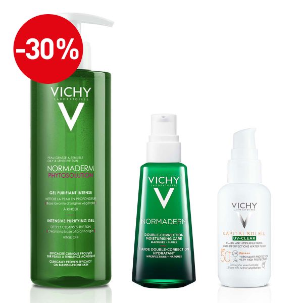 Vichy NORMADERM Protokol za masnu i aknama sklonu kožu u odrasloj dobi (čišćenje i njega)