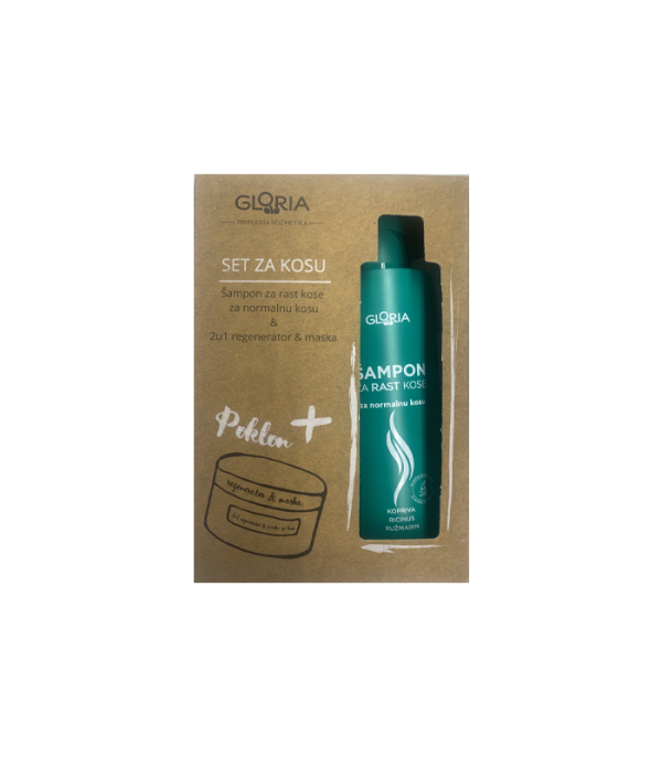 GLORIA SET SAMPON ZA NORMALNU KOSU 200ML I POKLON REGENERATOR&MASKA 50ML