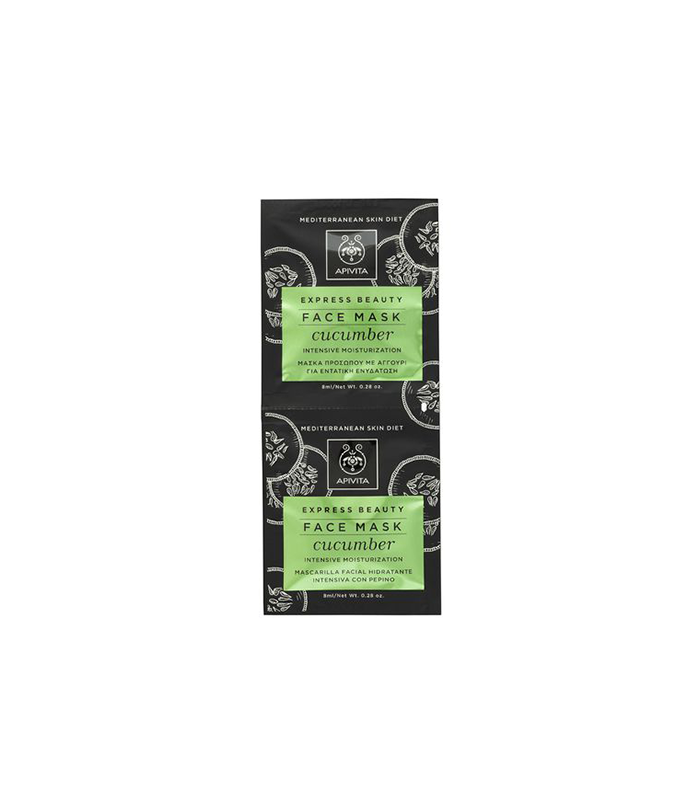 5201279072179.png Apivita EXPRESS BEAUTY Maska za lice za intenzivnu hidrataciju 2x8ml, KRASTAVAC - Image 1