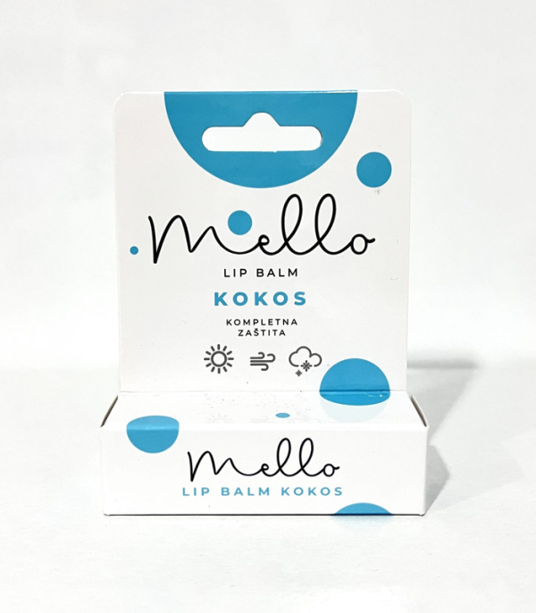 Mello Lip Balm Kokos labelo
