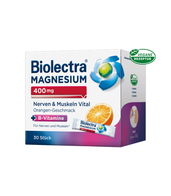 Biolectra Mg 400 mg Nerven Muskeln Vital Direkt vrećice a30