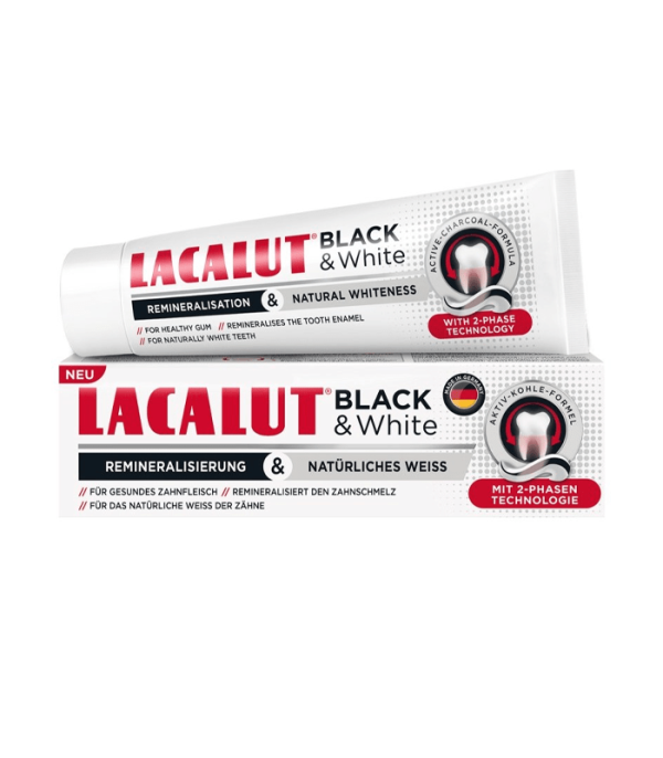 Lacalut Black and white zubna pasta 75ml