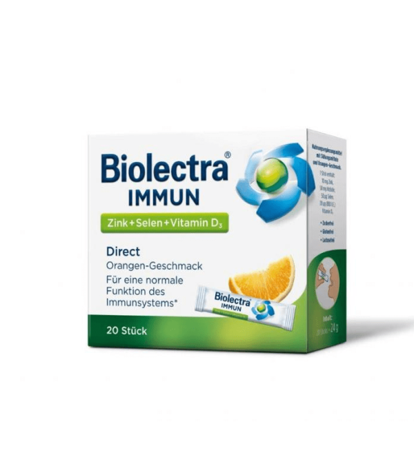 BIOLECTRA® IMMUN CINK + SELEN + VITAMIN D3 DIREKT 20 vrećica
