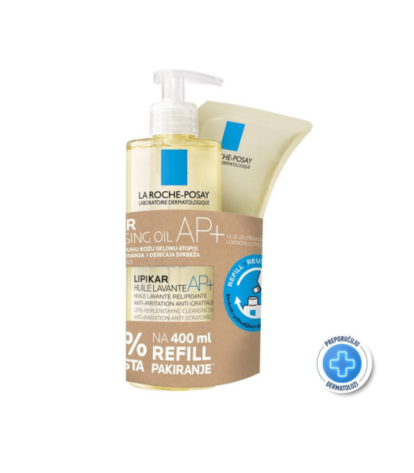 LA ROCHE POSAY LIPIKAR CLEANSING OIL AP 400 ML +ULJE ZA PRANJE I OBNOVU LIPIDA 400 ML