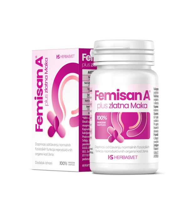 Femisan A plus zlatna maka 60 kapsula