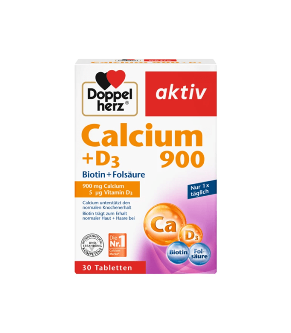 Doppel Herz Kalcijum 900 + D3 Biotin + folna kiselina