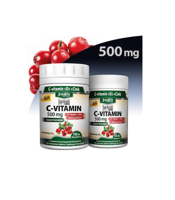 JUTAVIT VITAMIN C 500MG RETARD TABLETE SA EKSTRAKTOM ŠIPURKA + D3 + CINK