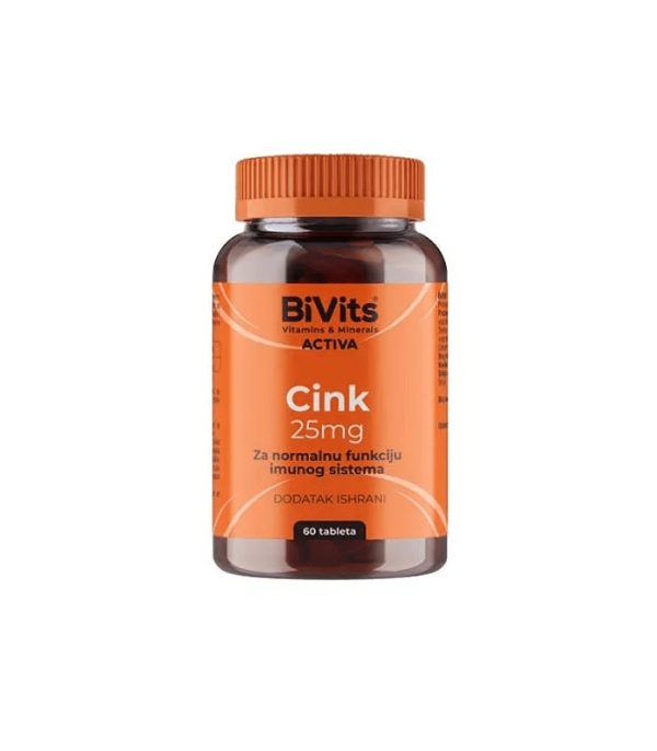 Bivits activa cink tbl 60x25mg