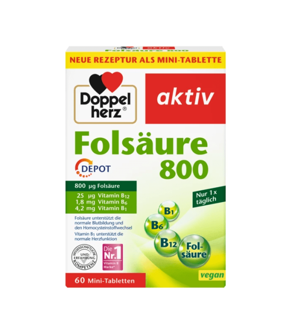 Folna kiselina 800 DEPOT + B1 + B6 + B12 + C + E