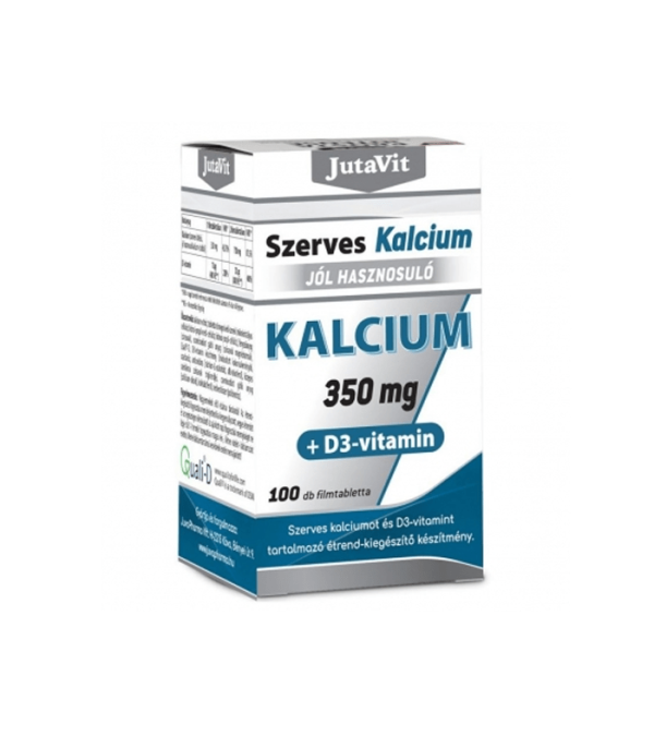 JutaVit Szerves Kalcium 350mg + D3-vitamin tableta 100 db
