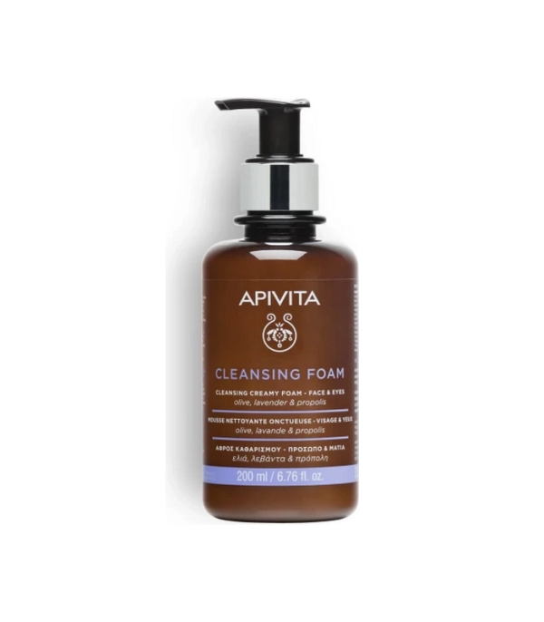 Apivita pjena za čišćenje lica i očiju maslina i lavanda 300ml