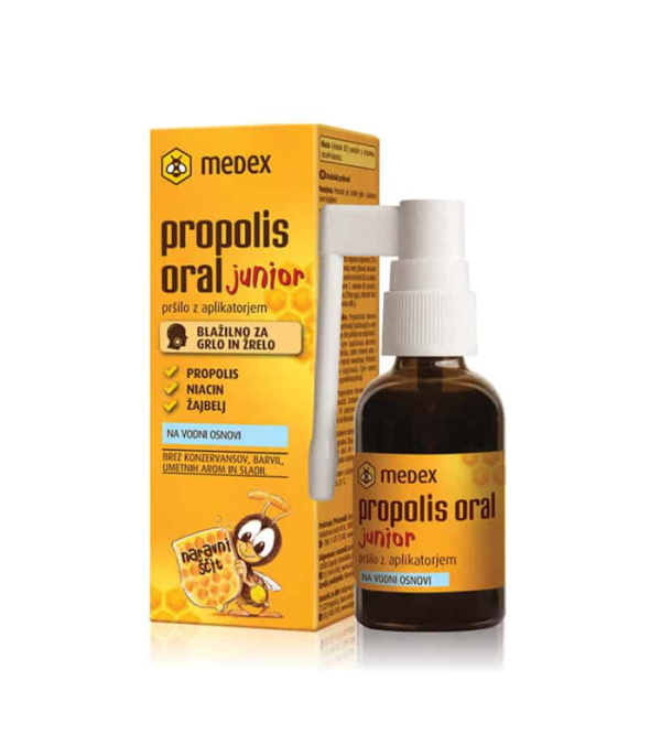 Medex PROPOLIS JUNIOR sprej na vodenoj bazi 30ml, Za sprječavanje upale desni, infekcija sluznice usne šupljine